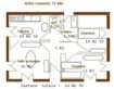 Plan rez de chausse du gte Villa